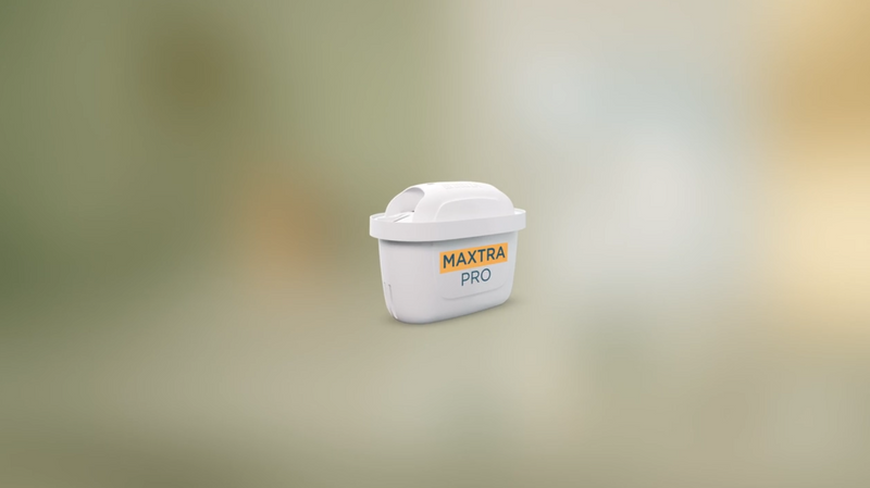 Video animation of a MAXTRA PRO Limescale Expert Water Filter cartridge, which shows the single filter stages inside the cartridge.